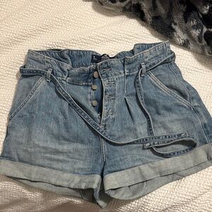 Hollister High Waist Denim Blue Shorts